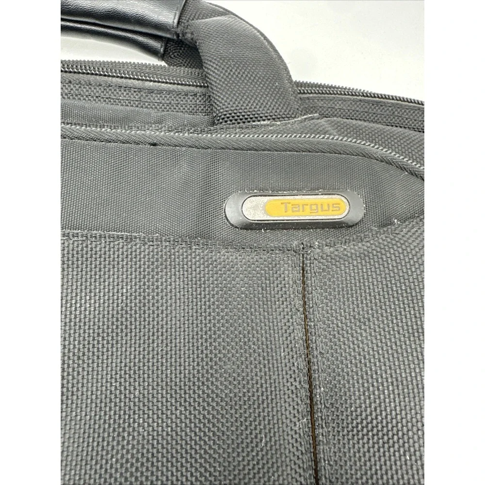 Targus Large Laptop Messenger Bag with Shoulder Strap 17 inch Black Grey Yellow